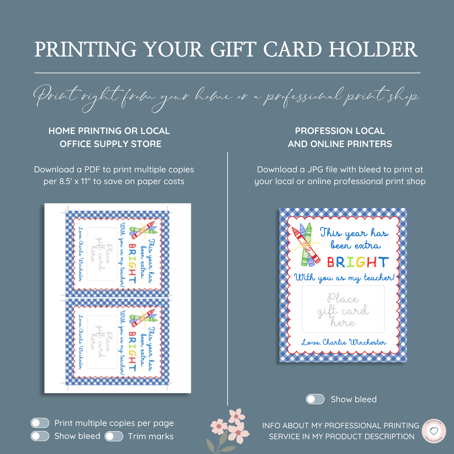 Crayon Teacher Appreciation Gift Card Holder
