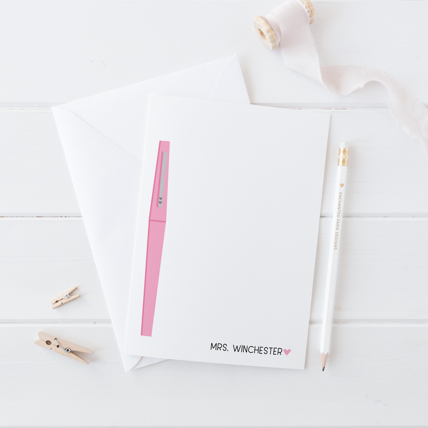 Personalized Notepad with Flair Pen – Custom Stationery Gift