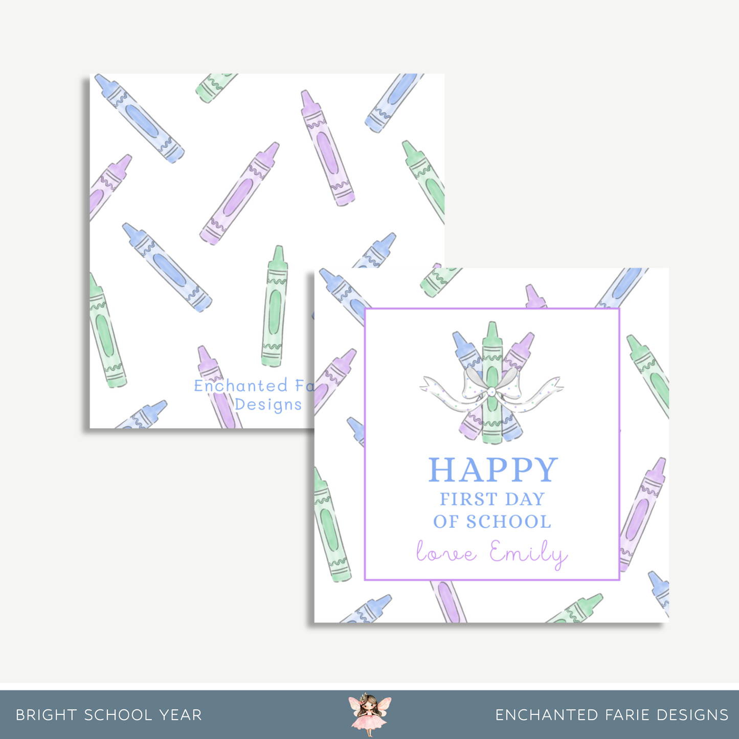 Printable Back-to-School Gift Tag – Crayon Bunch Design