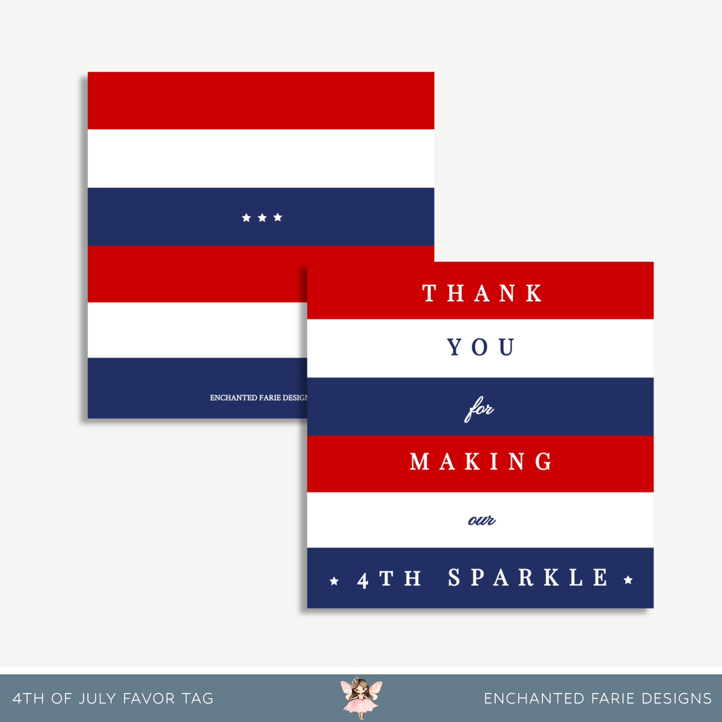 4th of July Favor Tag – “Thanks for Making Our 4th Sparkle!”