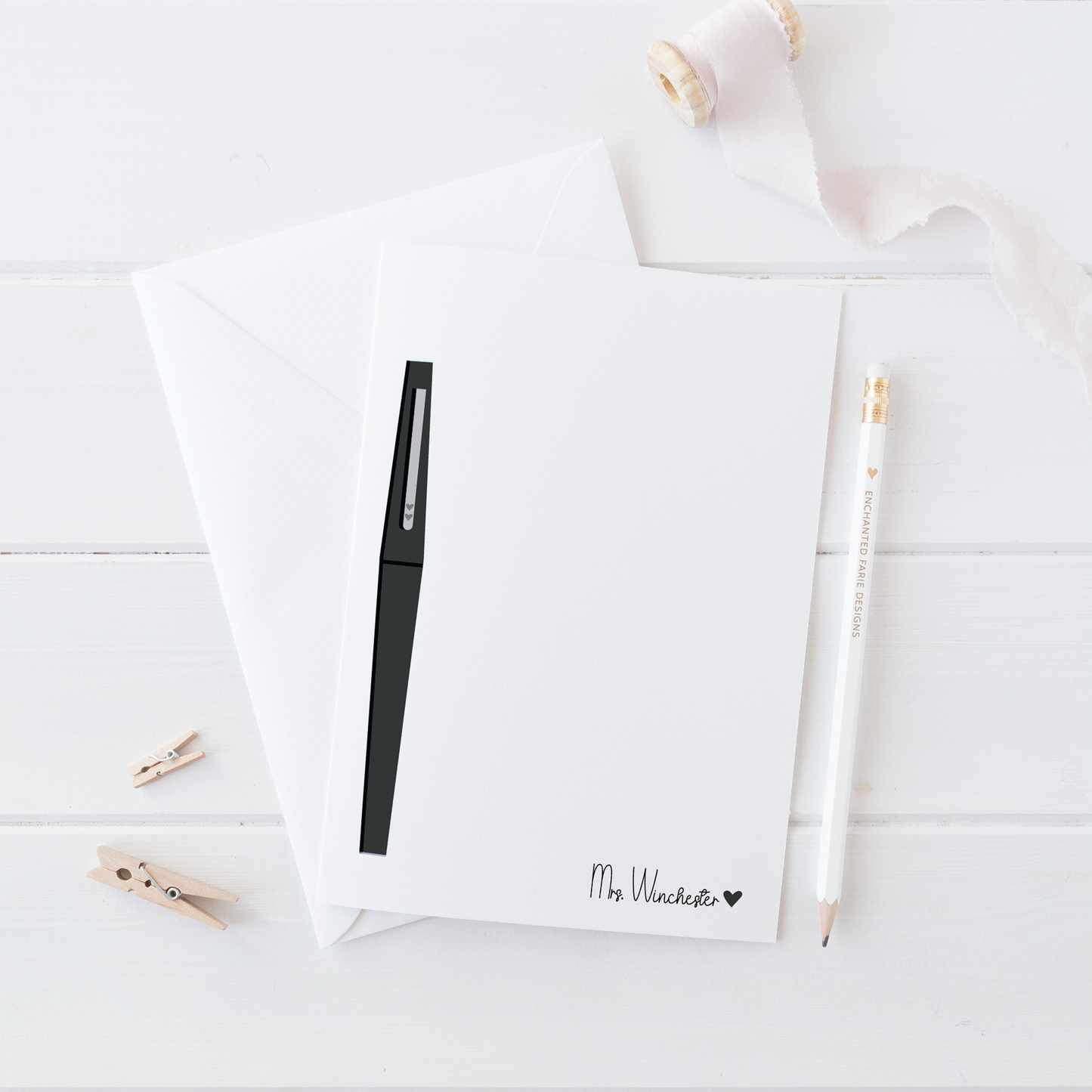 Personalized Notepad with Flair Pen – Custom Stationery Gift