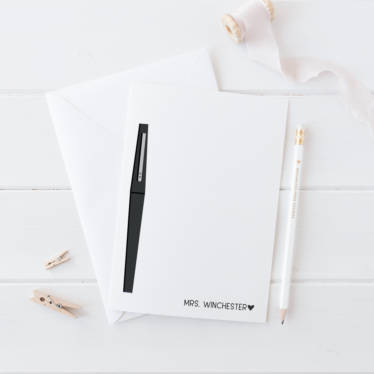 Personalized Notepad with Flair Pen – Custom Stationery Gift