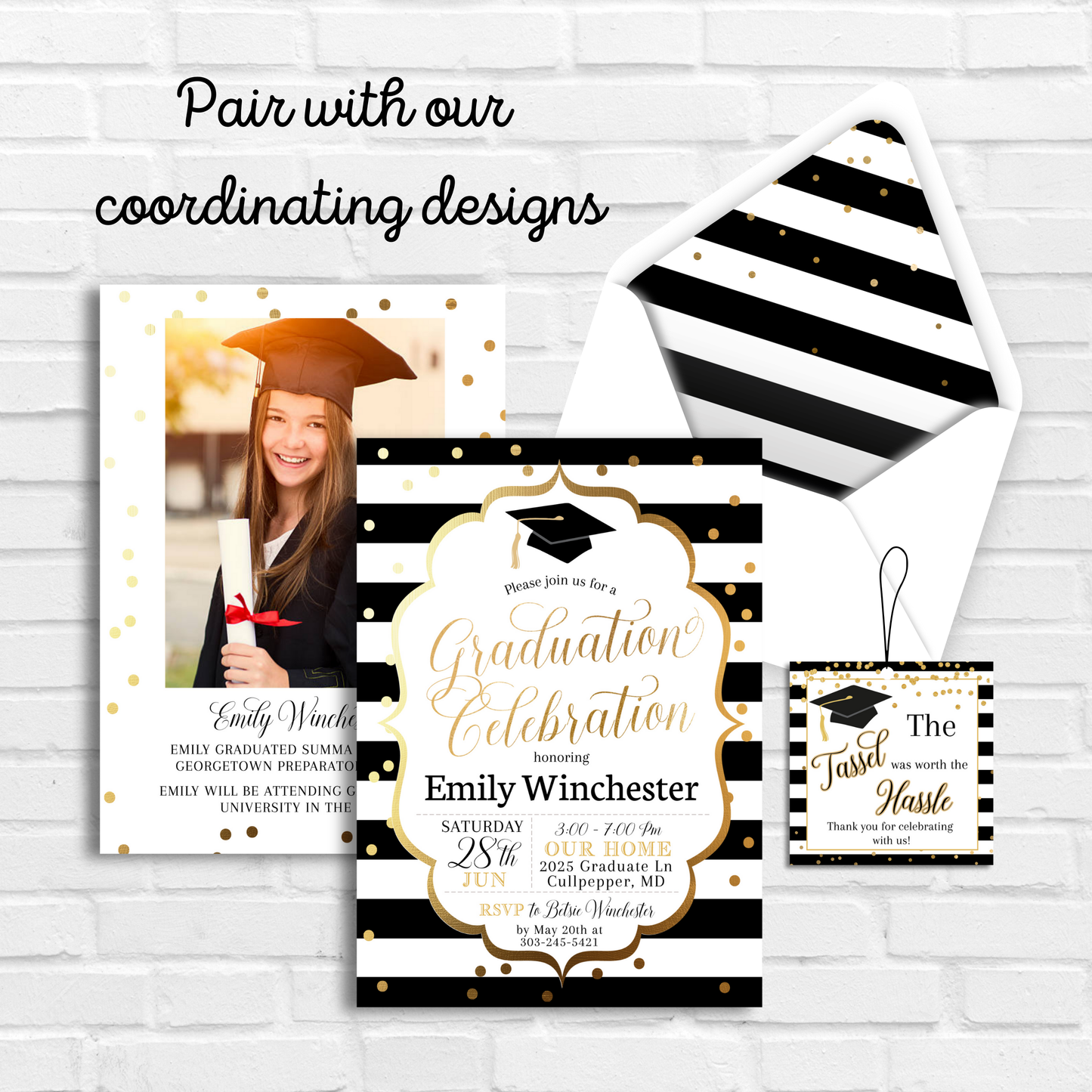 Pair with coordinating designs