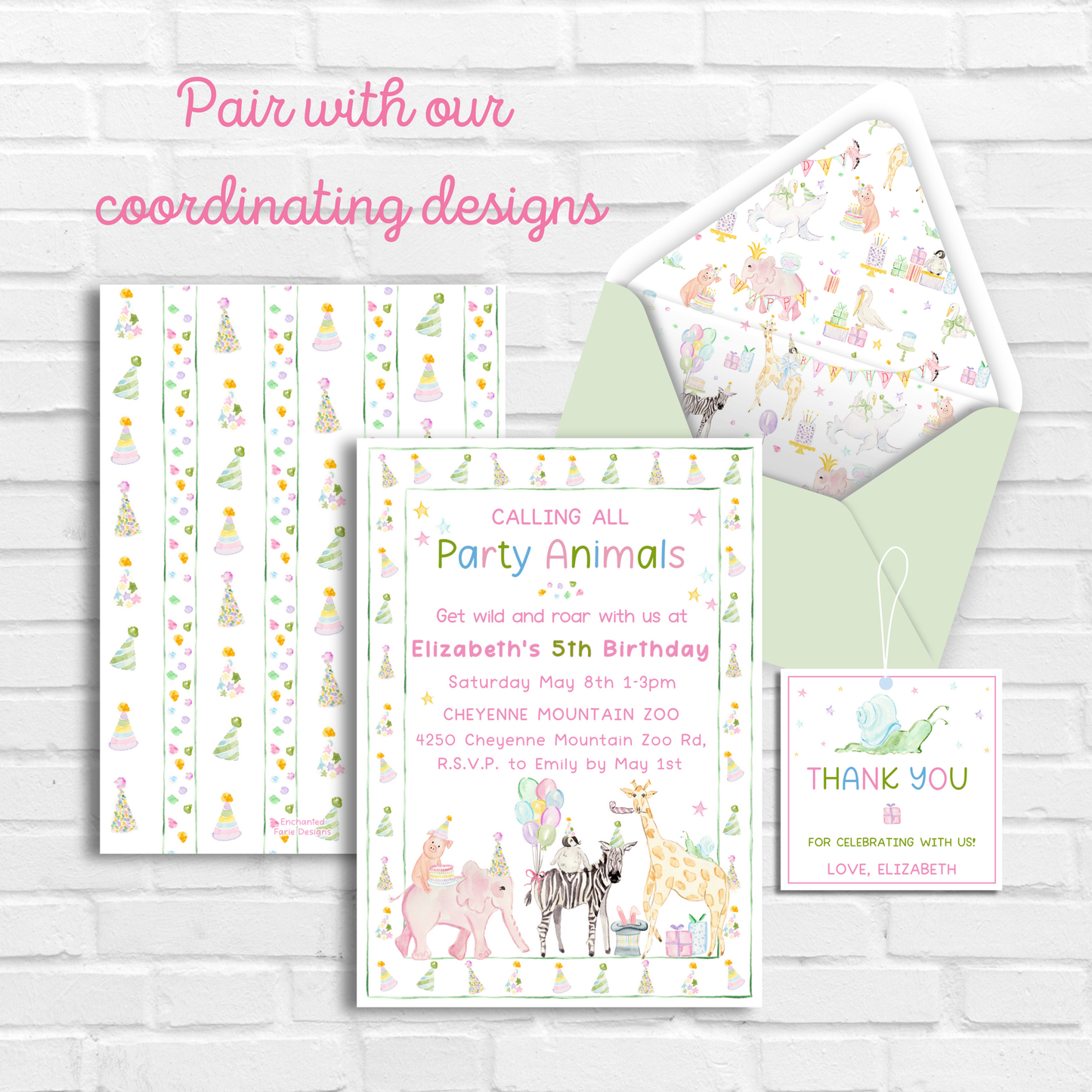 Party Animals Birthday Invitation