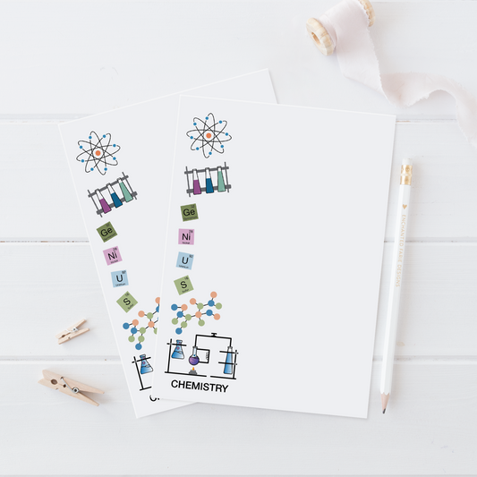 Chemistry Teacher Notepad – Science Stationery, 5 x 7"