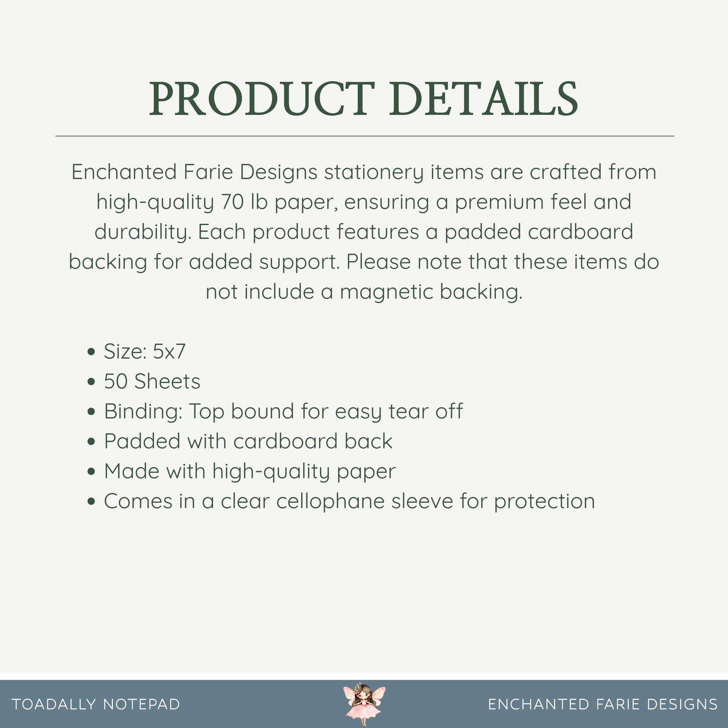 Toadally Important Frog Notepad | Cute Lined Stationery