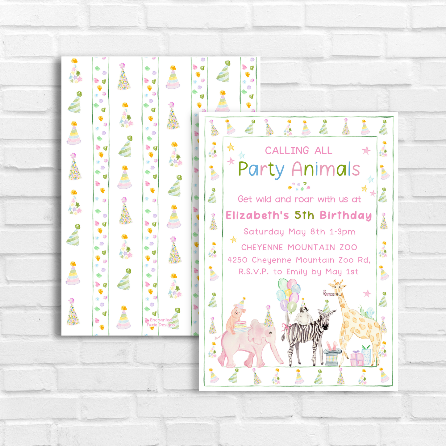 Party Animals Birthday Invitation