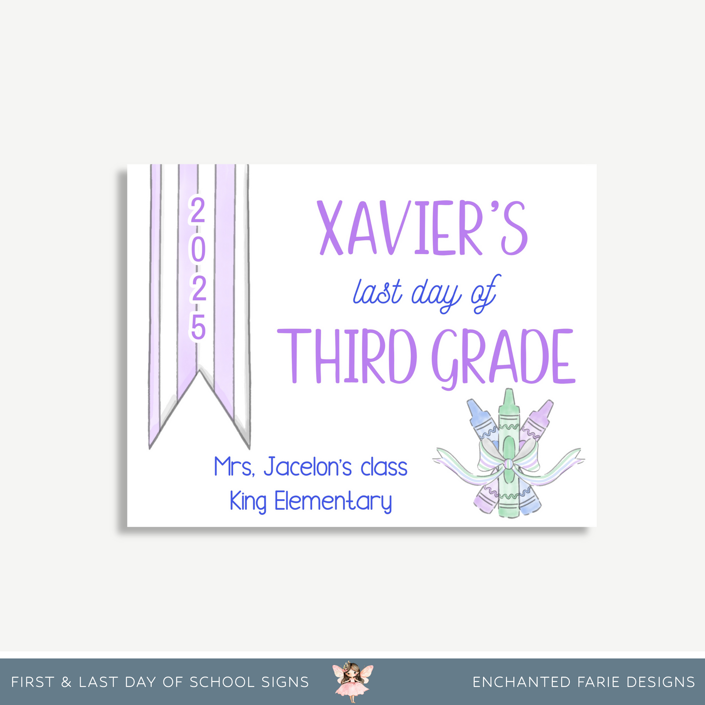 Editable First & Last Day of School Sign | Personalized Printable Photo Prop