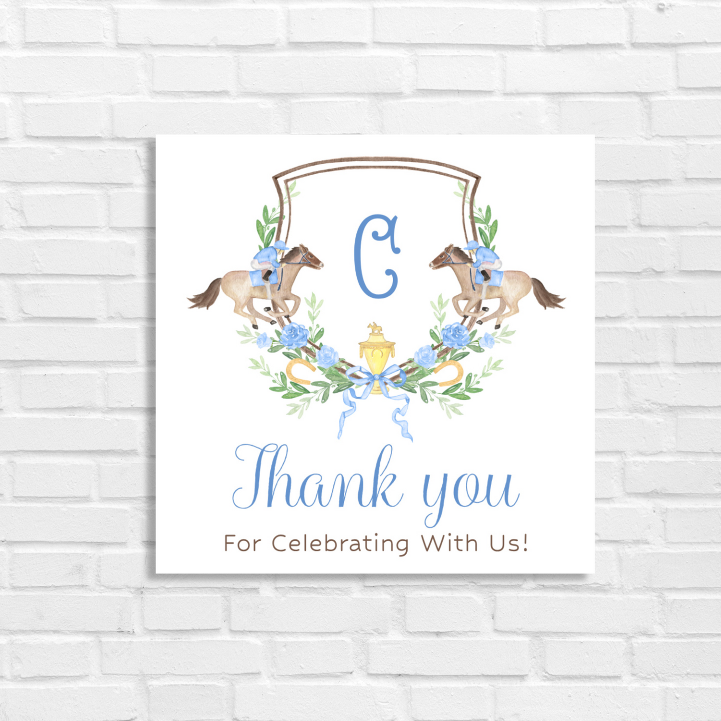 Kentucky Derby Boy Birthday Gift Tags