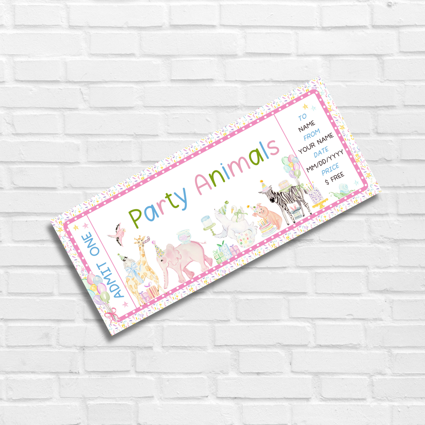 Party Animals Zoo Ticket
