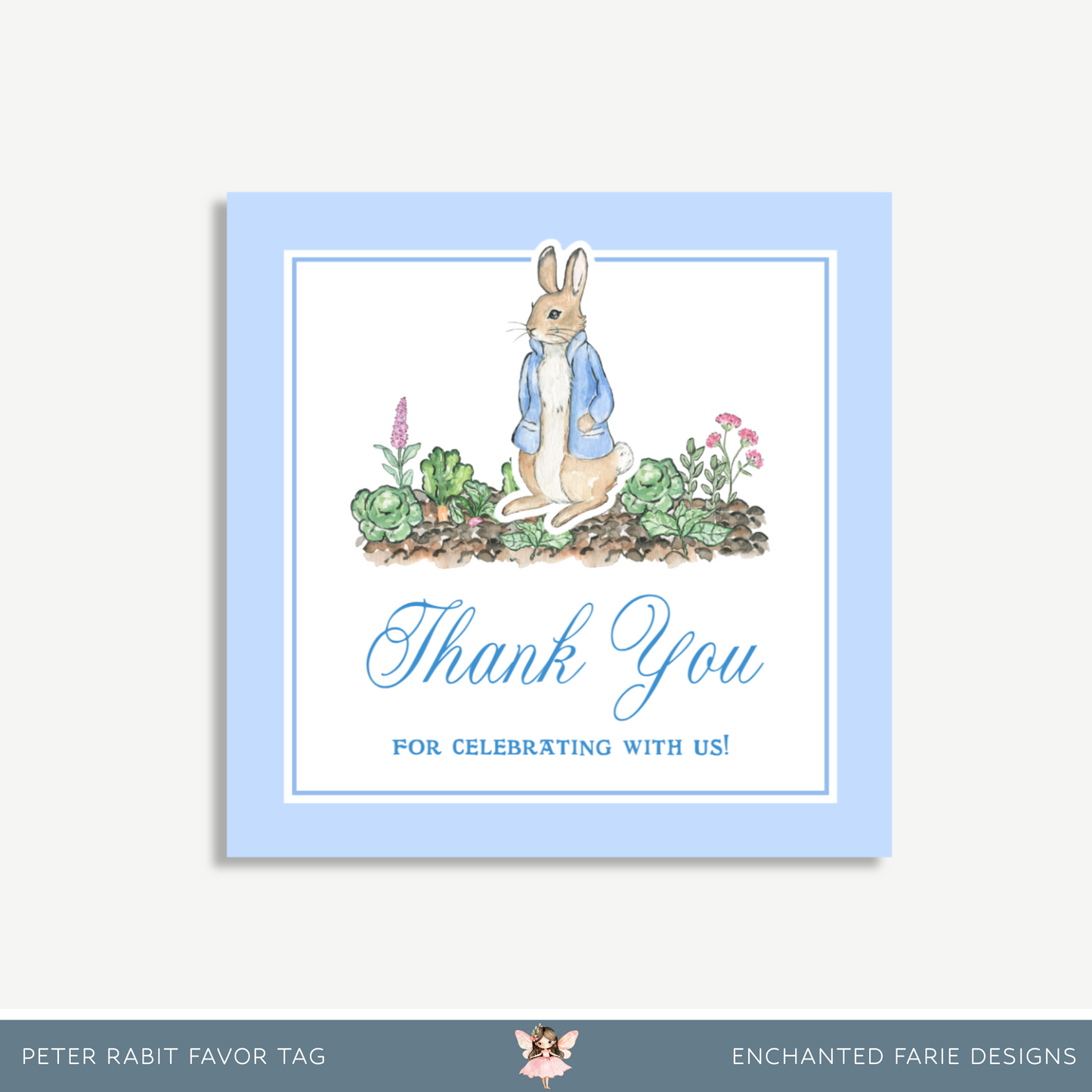 Peter Rabbit Thank You Gift Tag – 3x3"