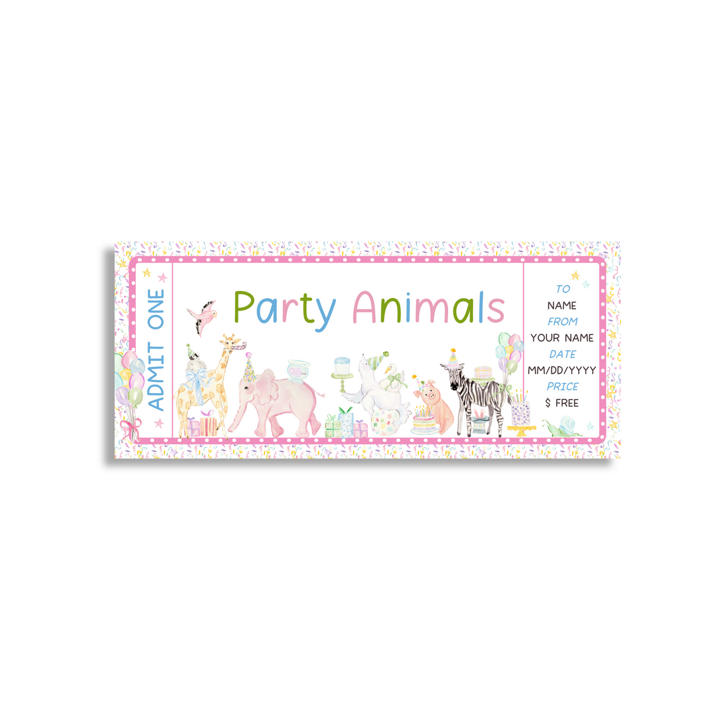 Party Animals Zoo Ticket