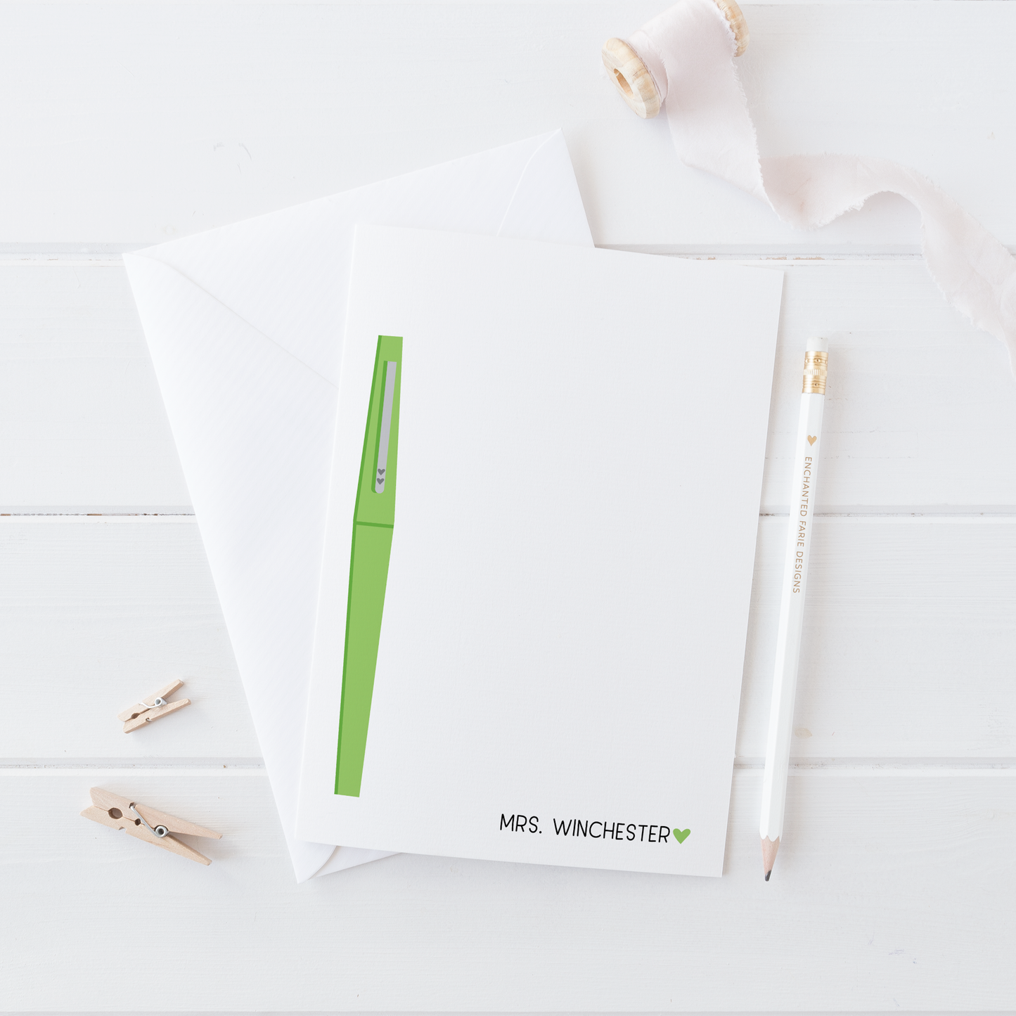 Personalized Notepad with Flair Pen – Custom Stationery Gift