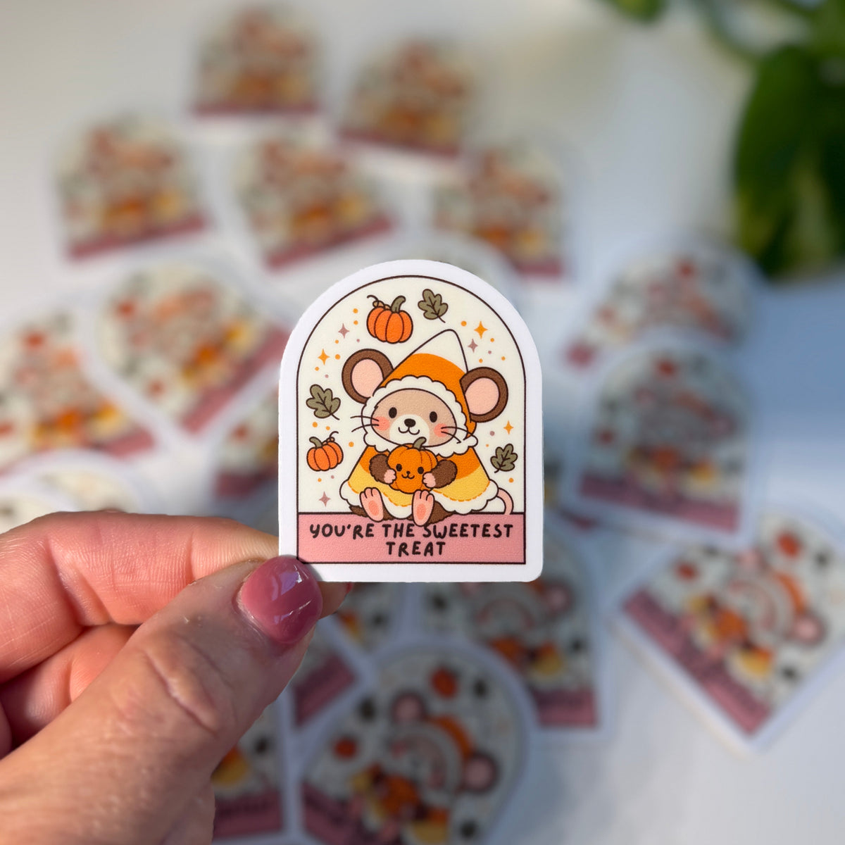 Sweetest Treat Halloween Sticker – Cute Mouse Vinyl Decal