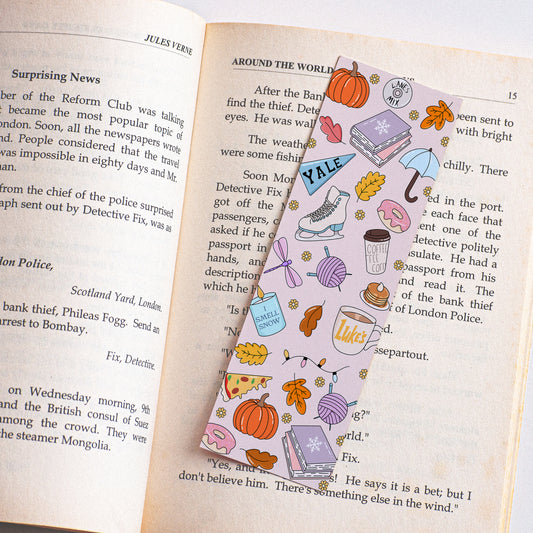Cozy Fall Gilmore Girls Bookmark – Bookish Stationery Gift for Readers