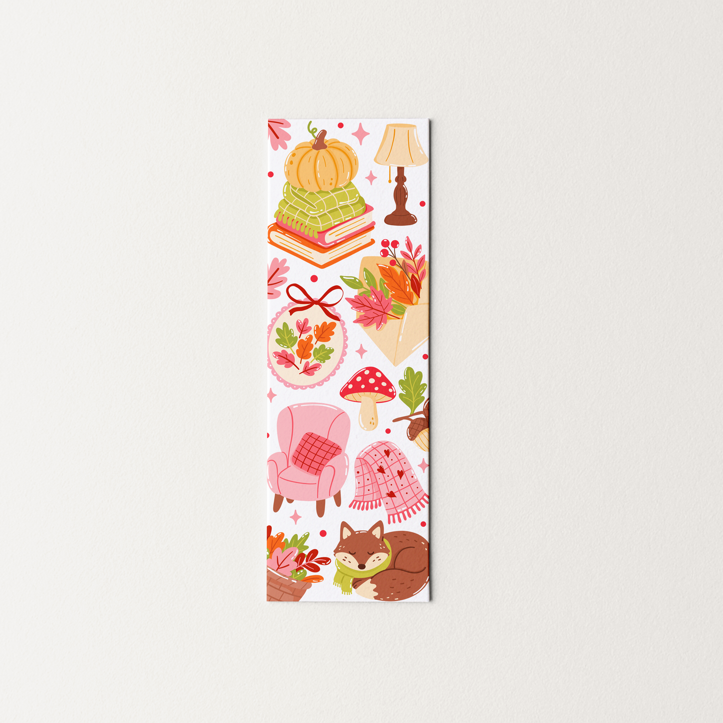 Cozy Fall Bookmark β 2x6β Autumn Reading Accessory for Book Lovers