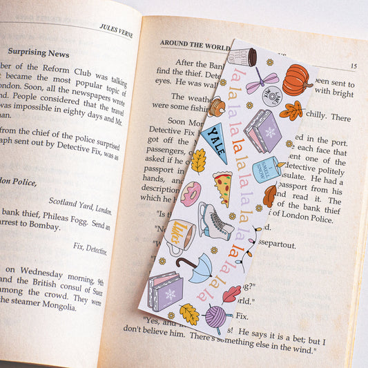 Cozy Falala Gilmore Girls Bookmark – Bookish Fall Aesthetic