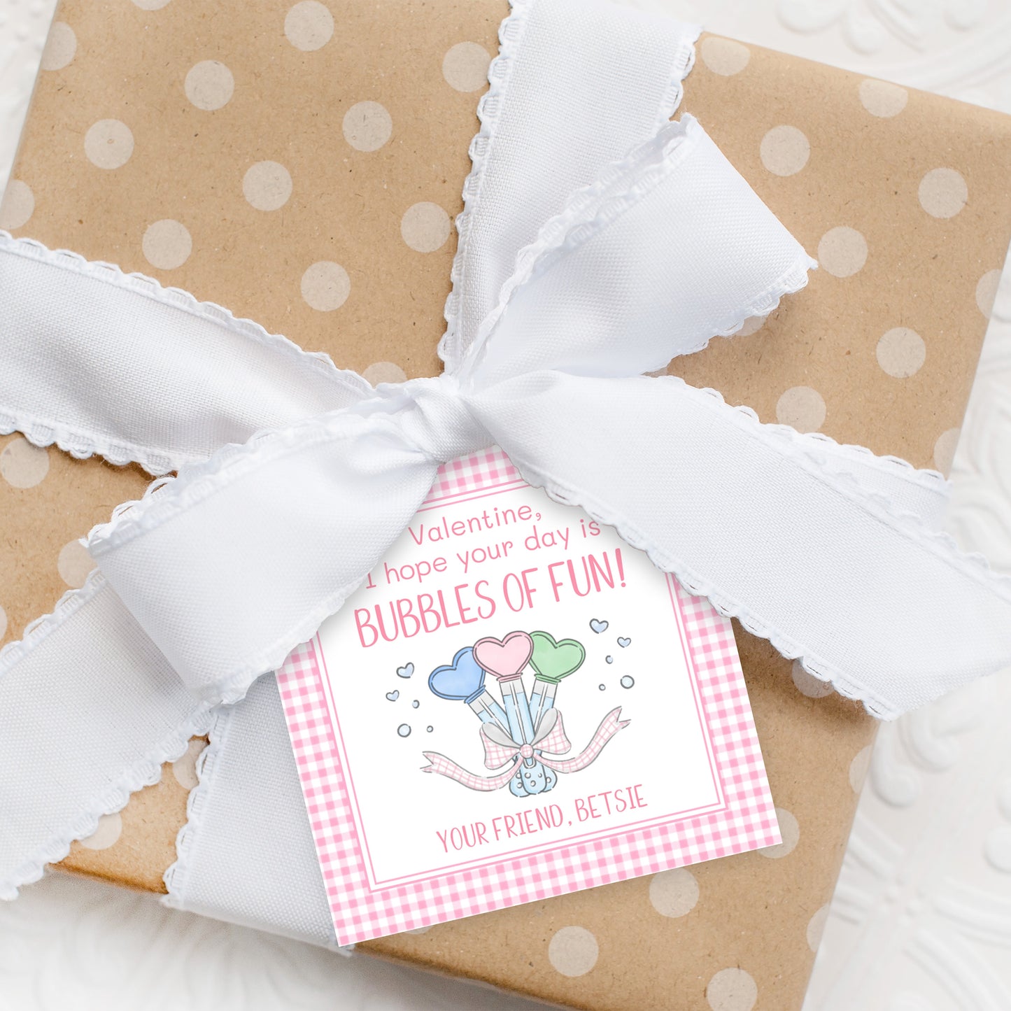 Gingham Triple Heart