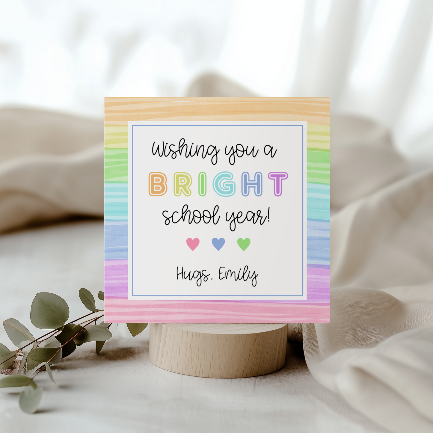 Wishing You a Bright School Year Gift Tag – Printable