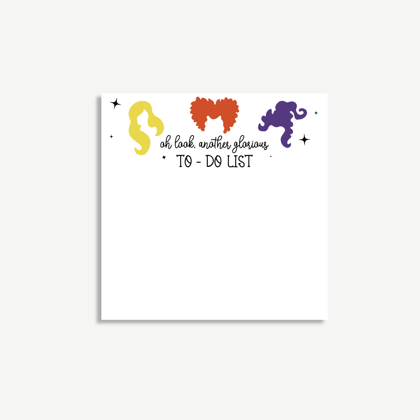 Hocus Pocus Sanderson Sisters To-Do List Notepads – Cute Halloween Stationery Set