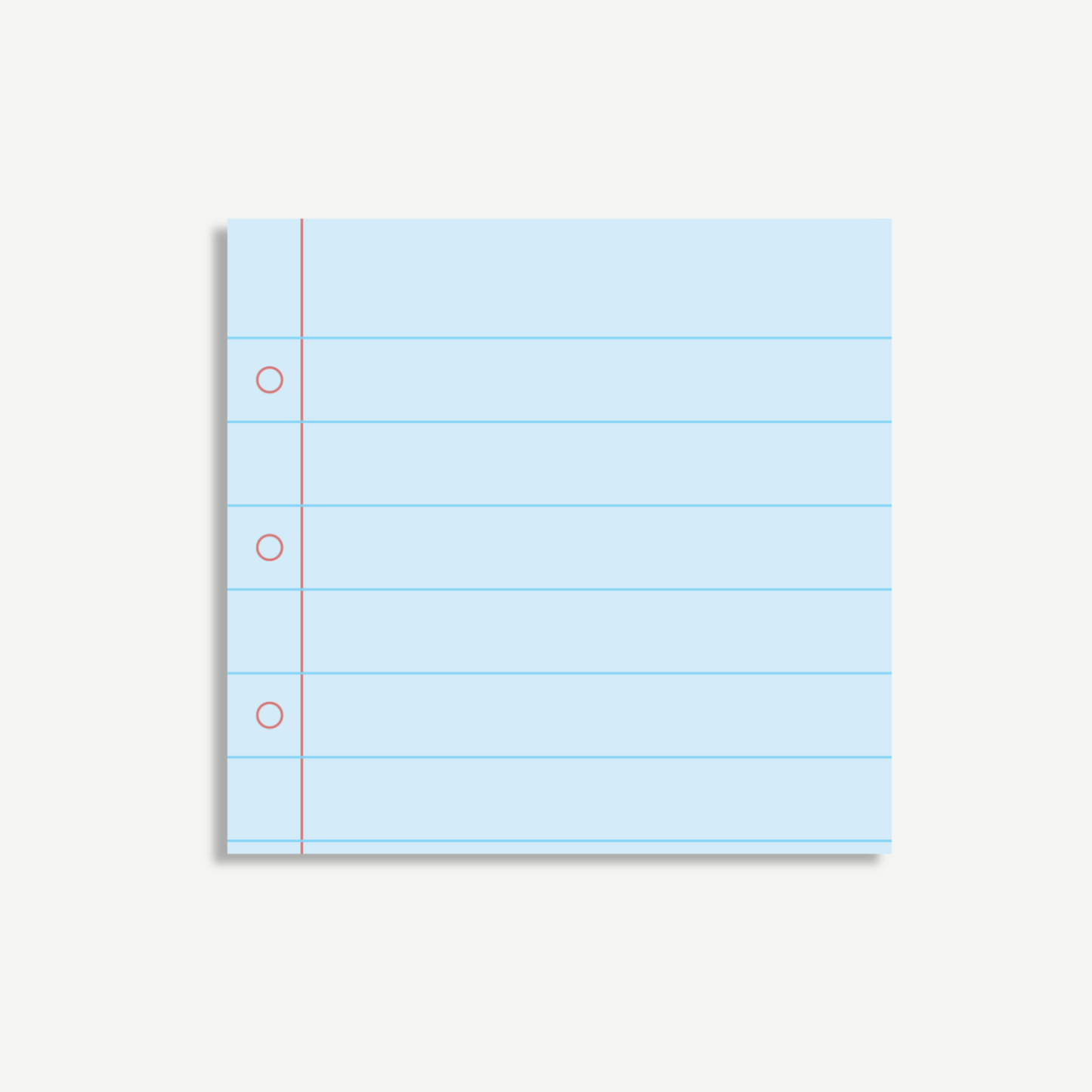Colorful Lined Sticky Notes – 3"x3" Pastel Notebook Colors