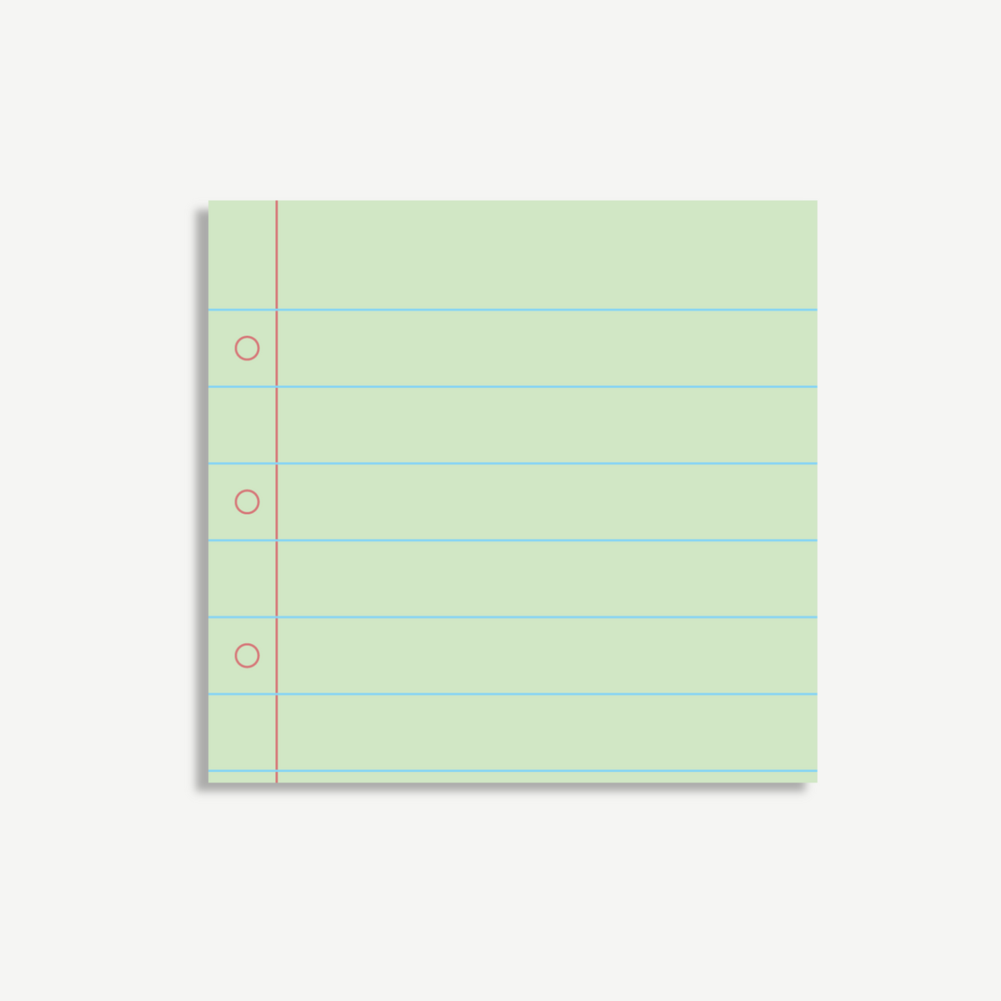 Colorful Lined Sticky Notes – 3"x3" Pastel Notebook Colors