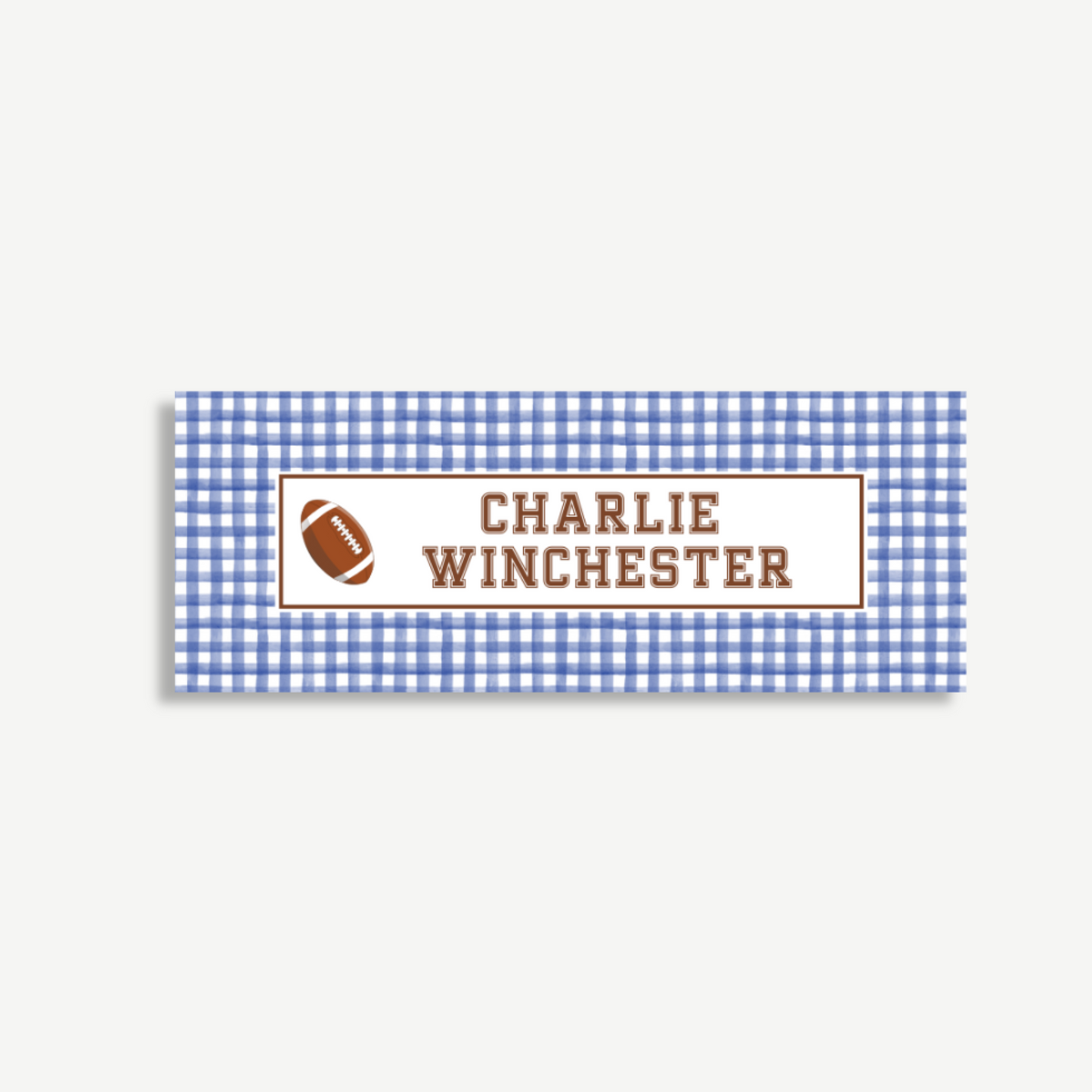 Personalized School Name Labels - Water Resistant - Set of 60 - Football