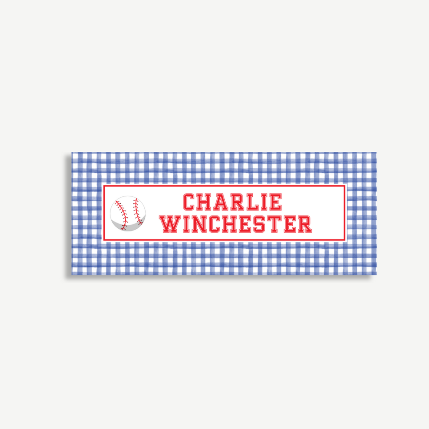 Personalized School Name Labels - Water Resistant - Set of 60 - Baseball