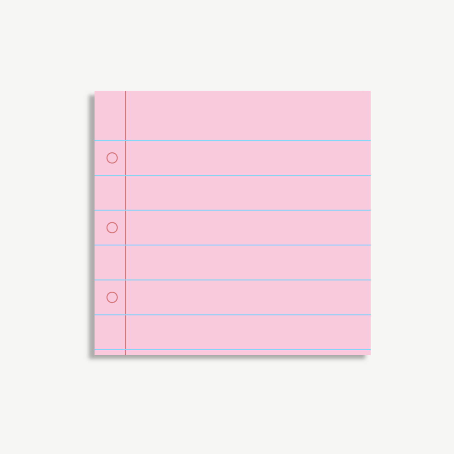 Colorful Lined Sticky Notes – 3"x3" Pastel Notebook Colors