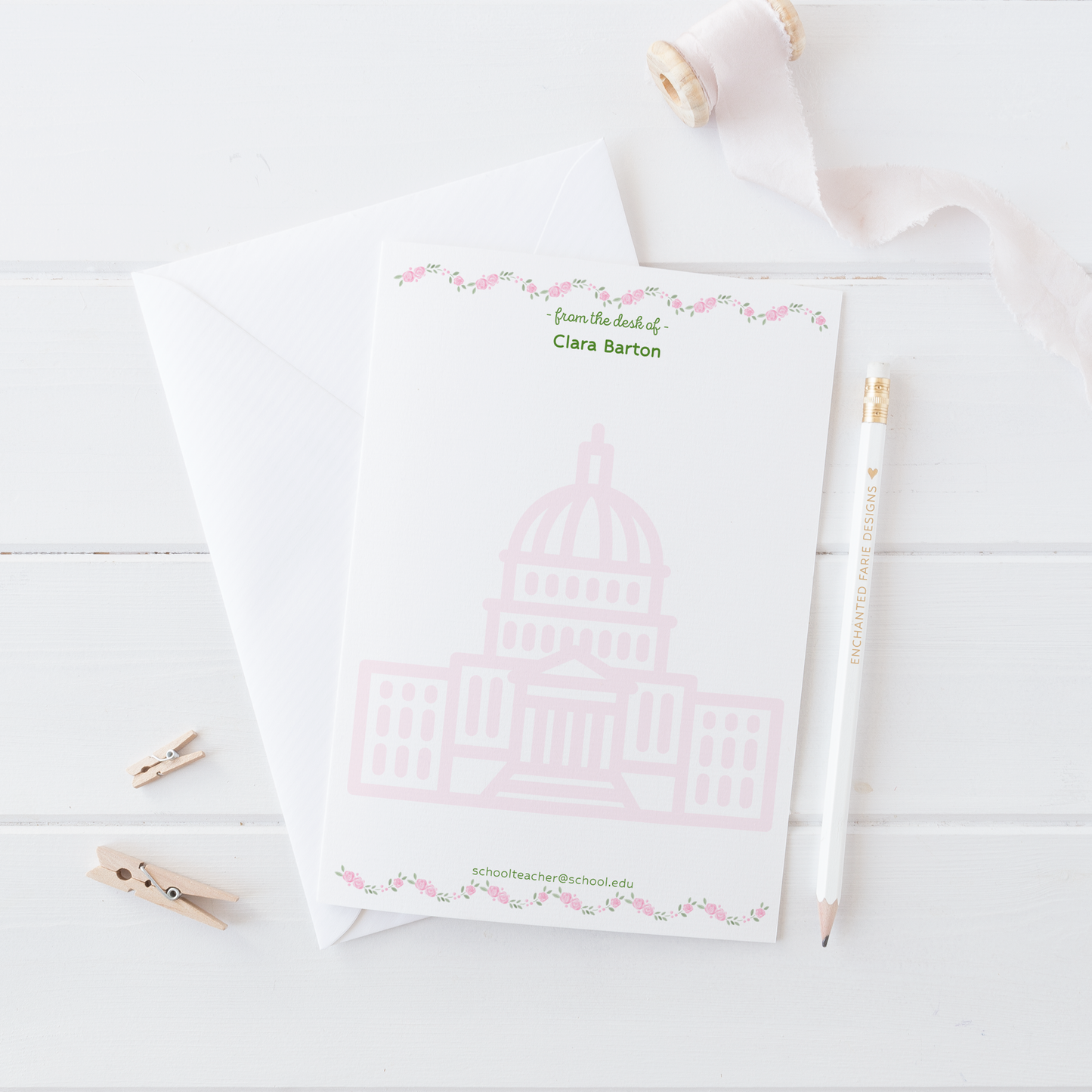 Personalized Civics Teacher Notepad – Government & History School Stationery