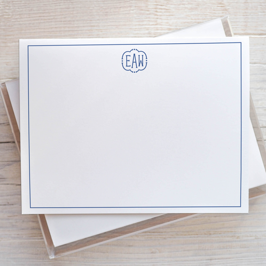 Personalized Monogram Notecard Set – Luxe Stationery in Multiple Color Options
