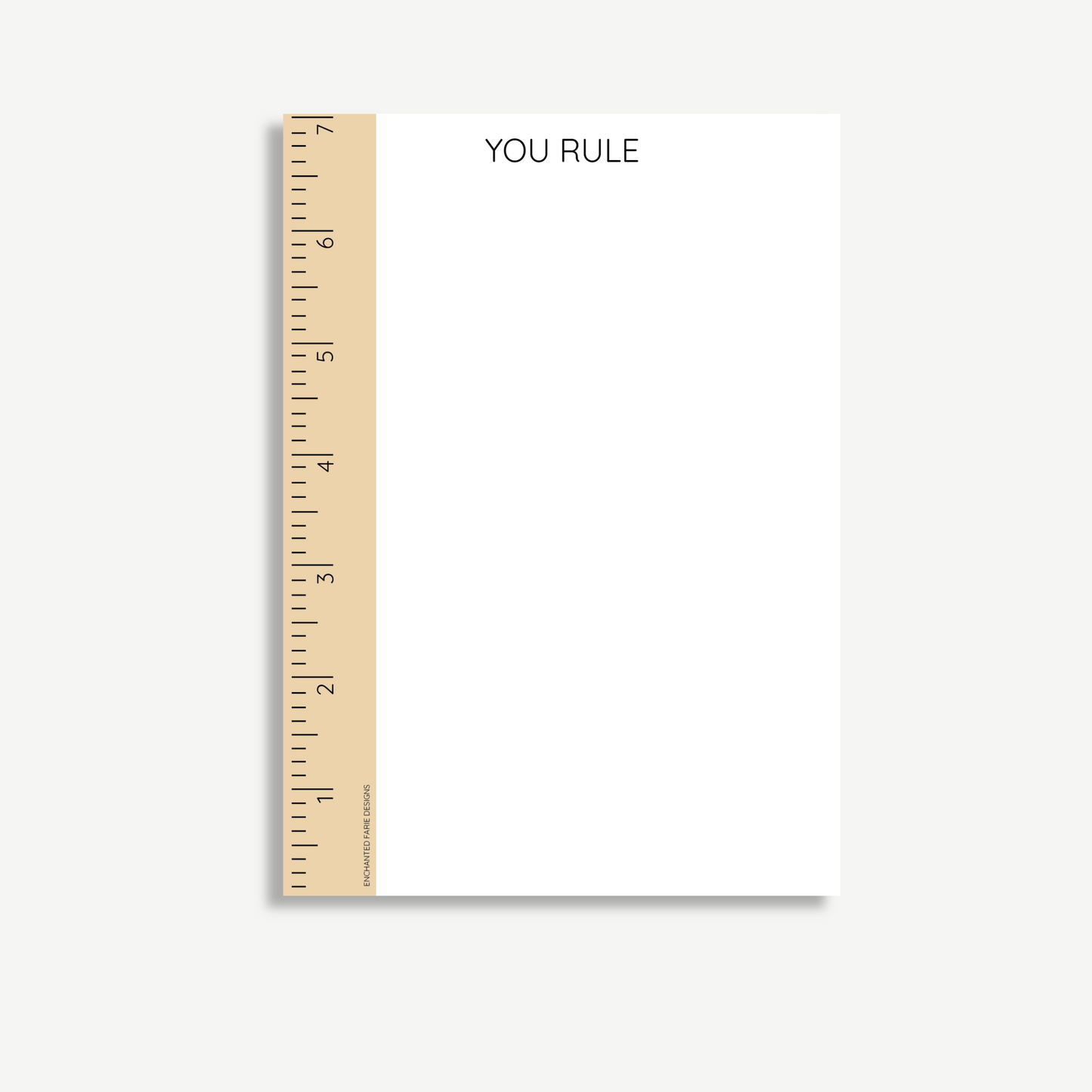 You Rule Ruler Notepad – 5x7 Functional Ruler Teacher Gift & Desk Stationery