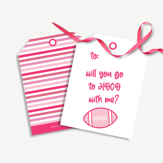 Printable Homecoming Proposal Gift Tag – Cute Football HOCO Instant Download