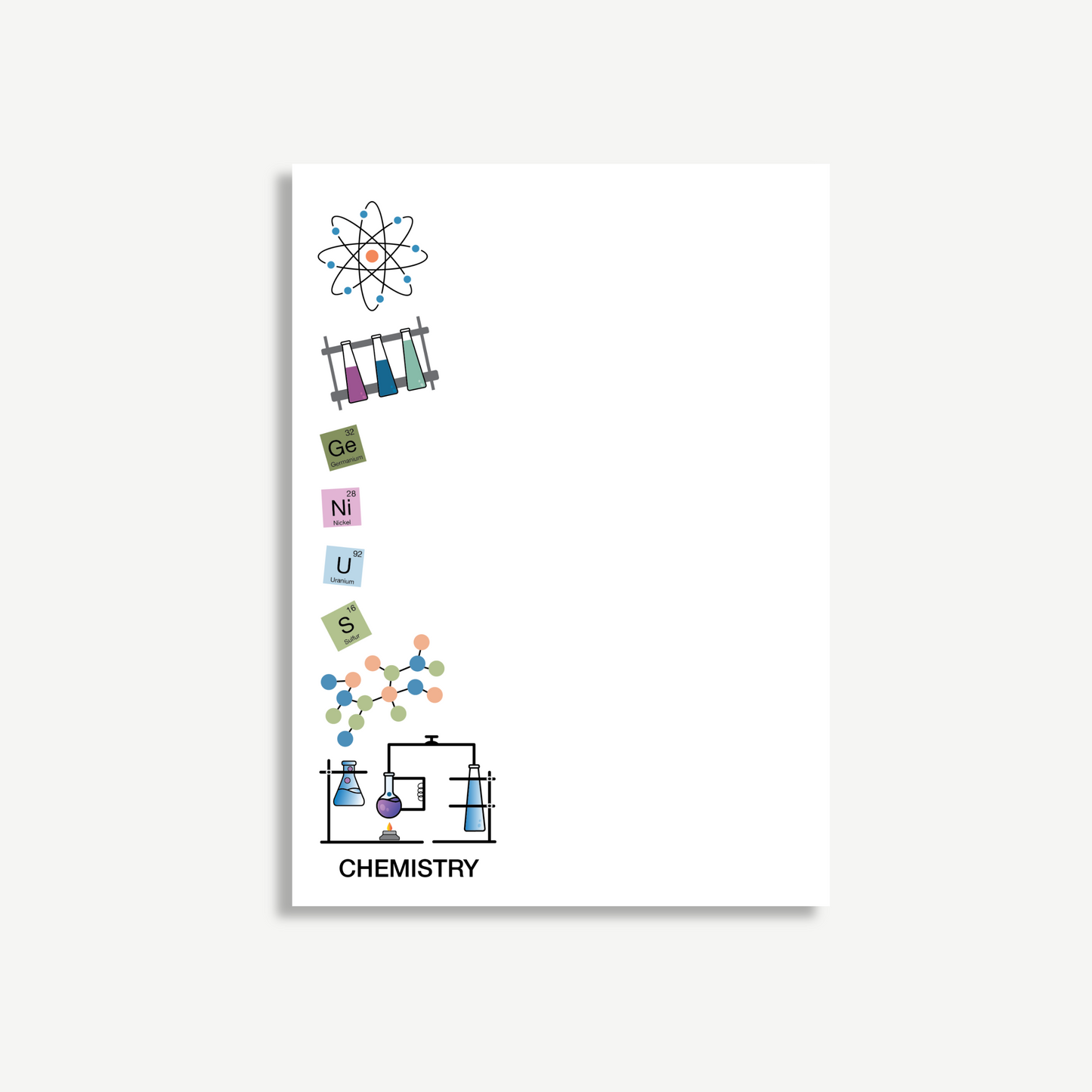 Chemistry Teacher Notepad – Science Stationery, 5 x 7"