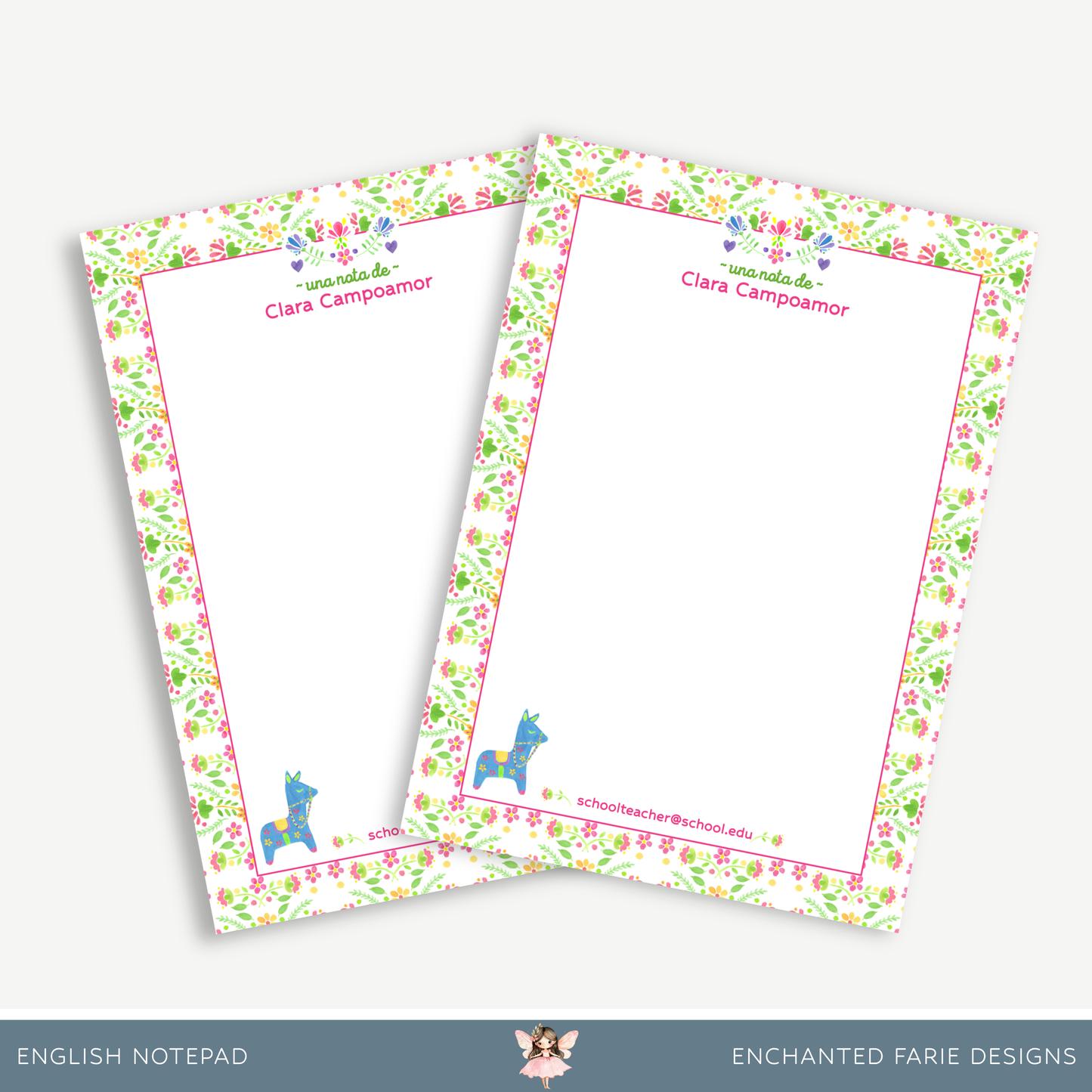 Personalized Spanish Teacher Notepad – Stationery