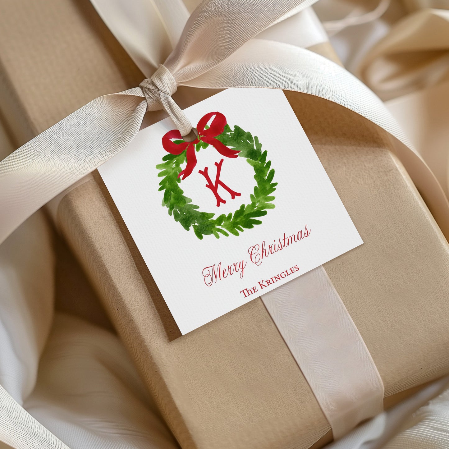 Christmas Monogram Tag