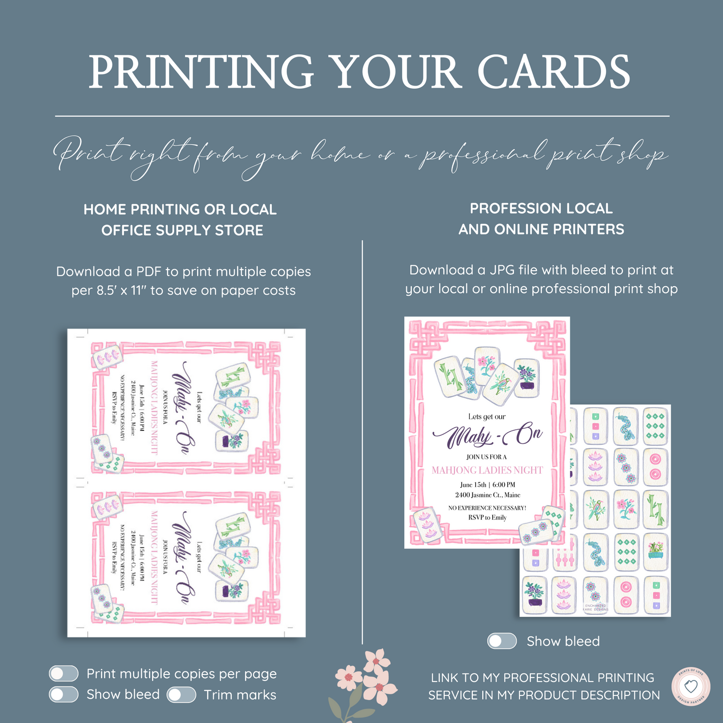 Mahjong Ladies Night Invitation