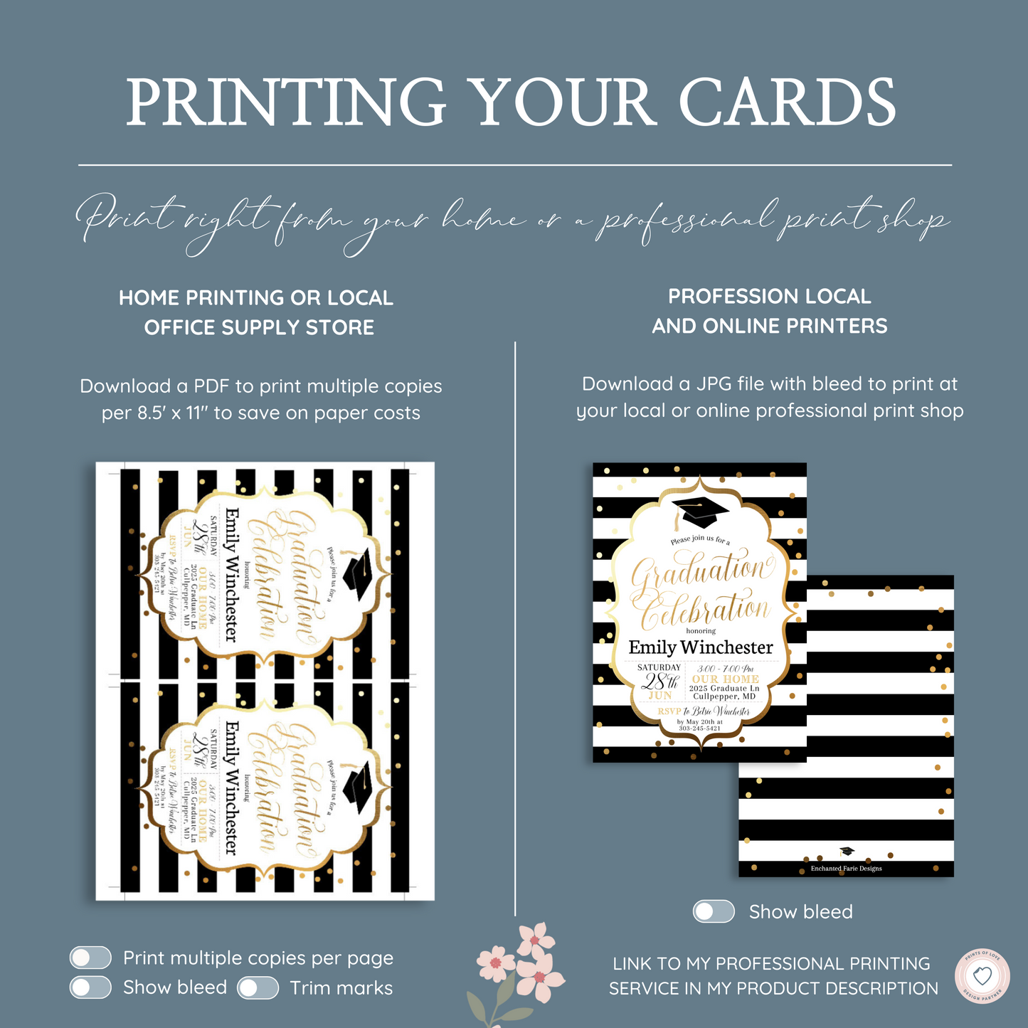 Printing your invitations