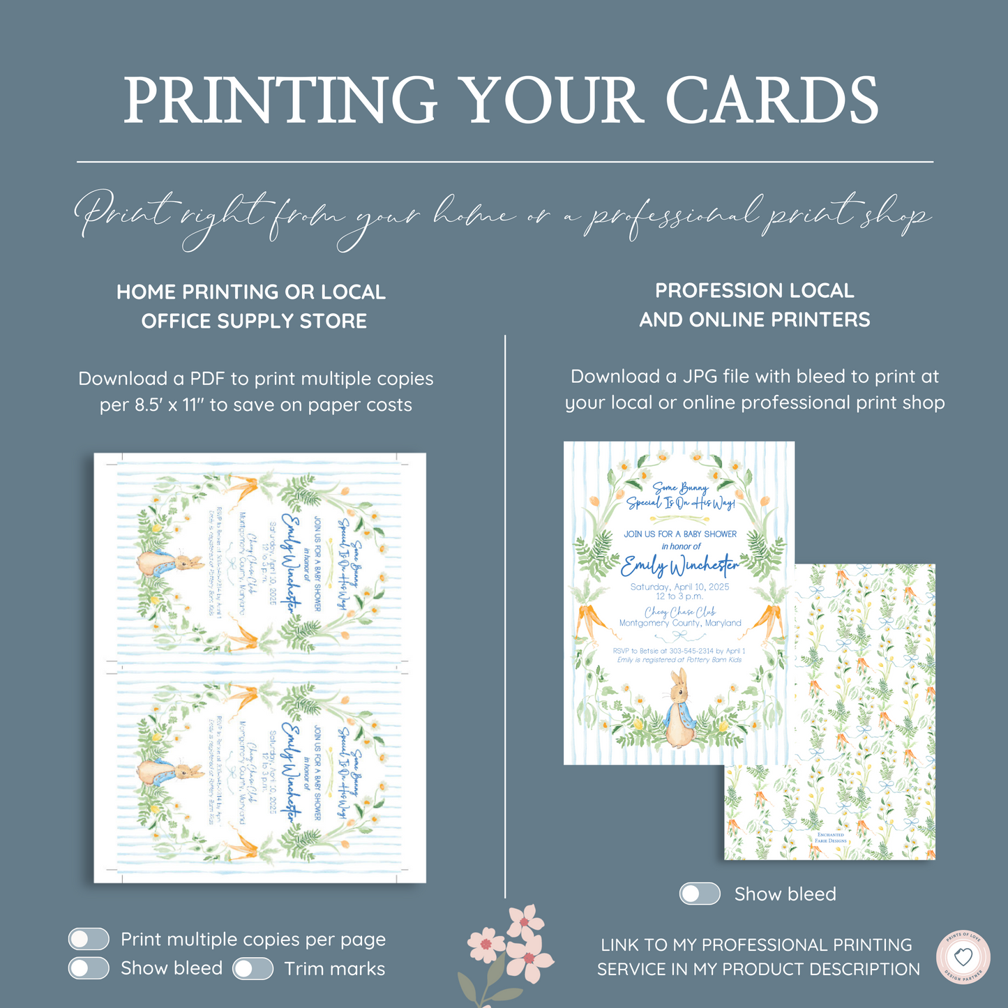 Printing your invitations