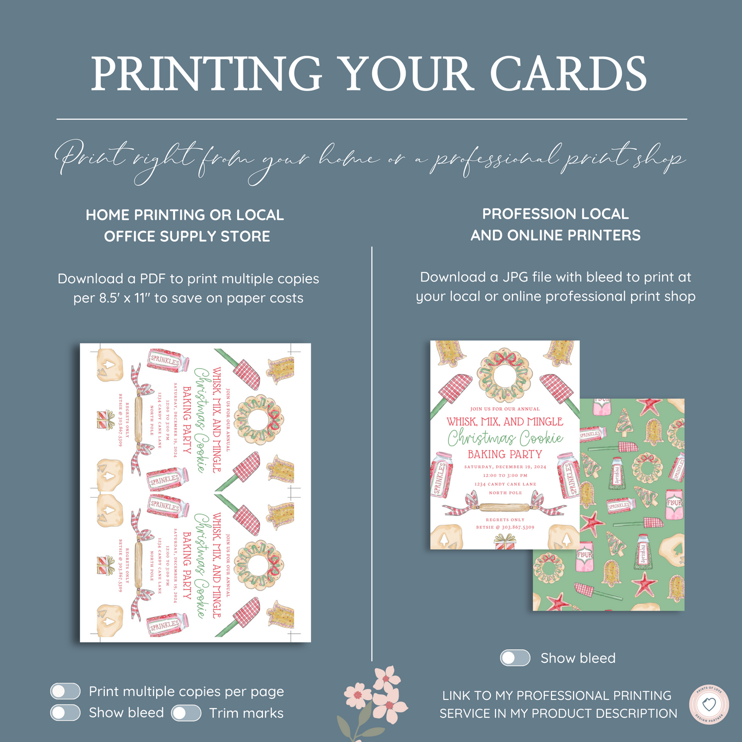 Christmas Cookie Baking Party Invitation