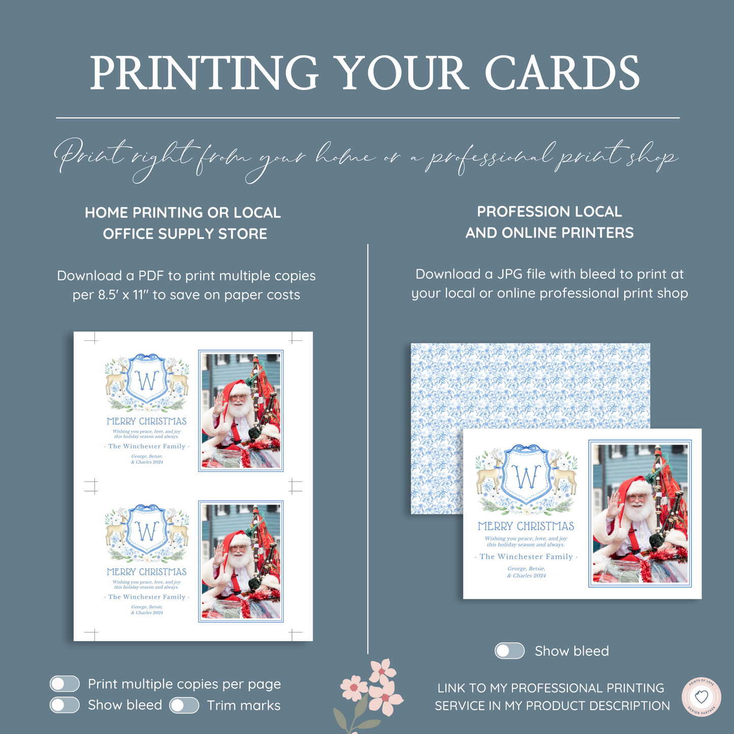 Christmas Chinoiserie Photo Card