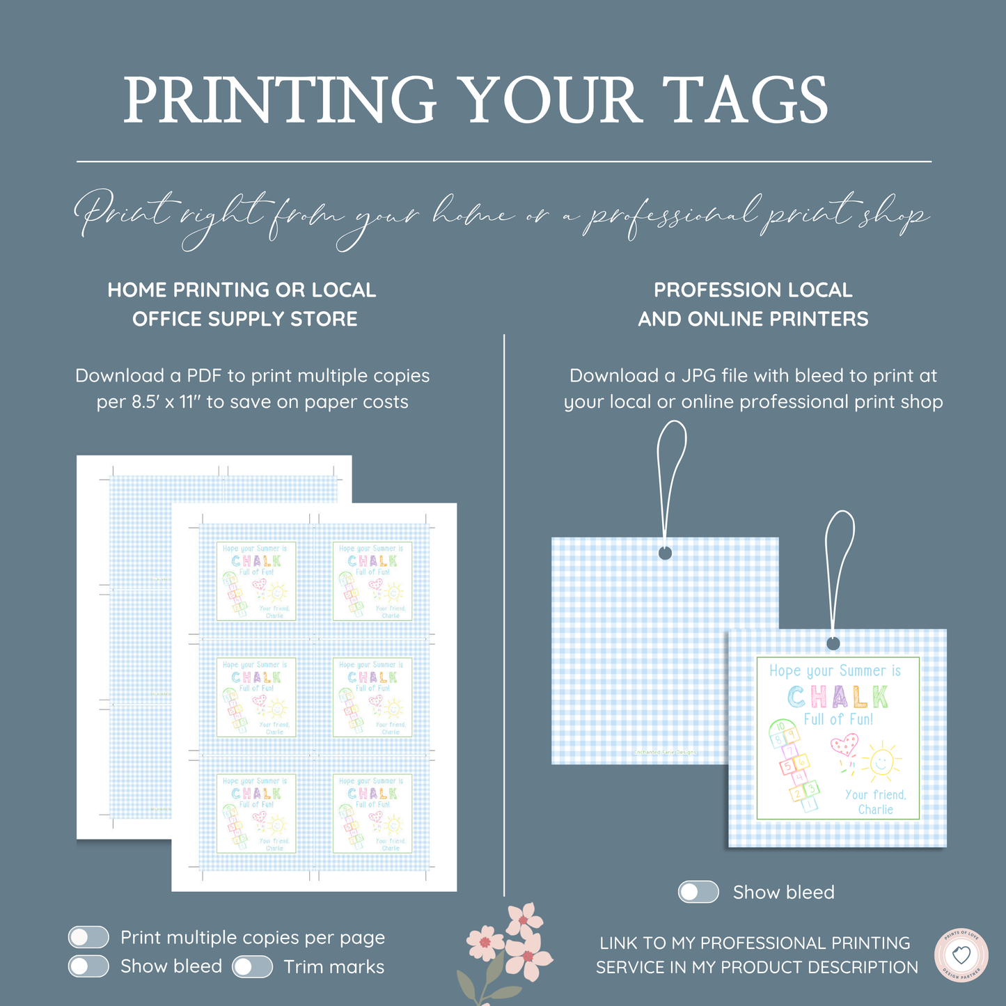 Chalk Full of Fun” Summer Gift Tag – 3x3" Printable Favor Tag