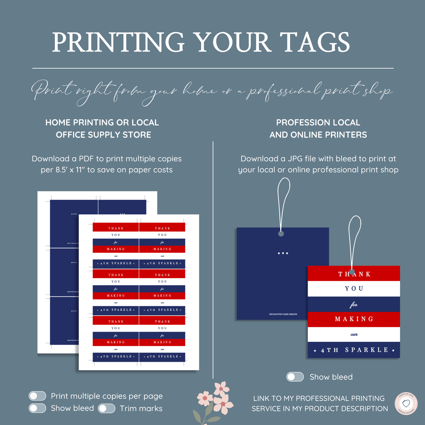 4th of July Favor Tag – “Thanks for Making Our 4th Sparkle!”