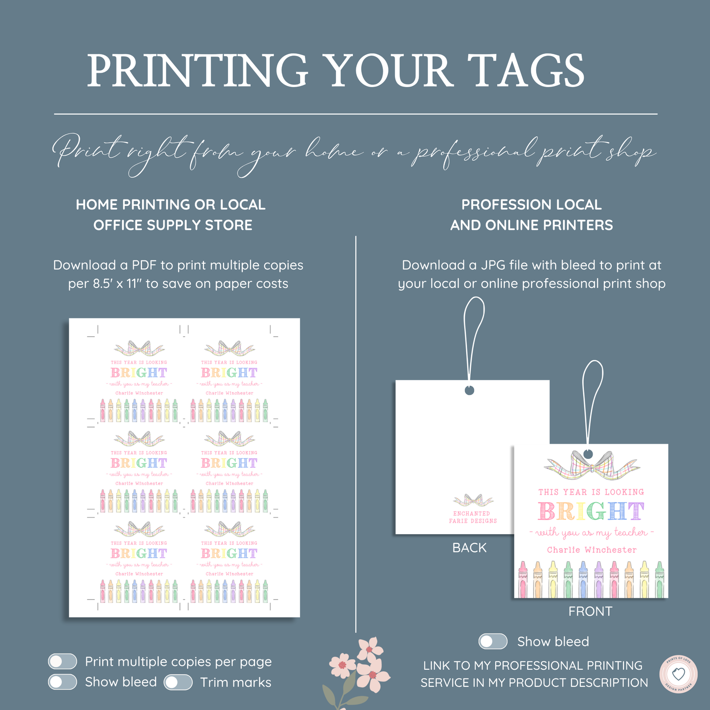 This Year is Looking Bright – Rainbow Crayon Teacher Gift Tag