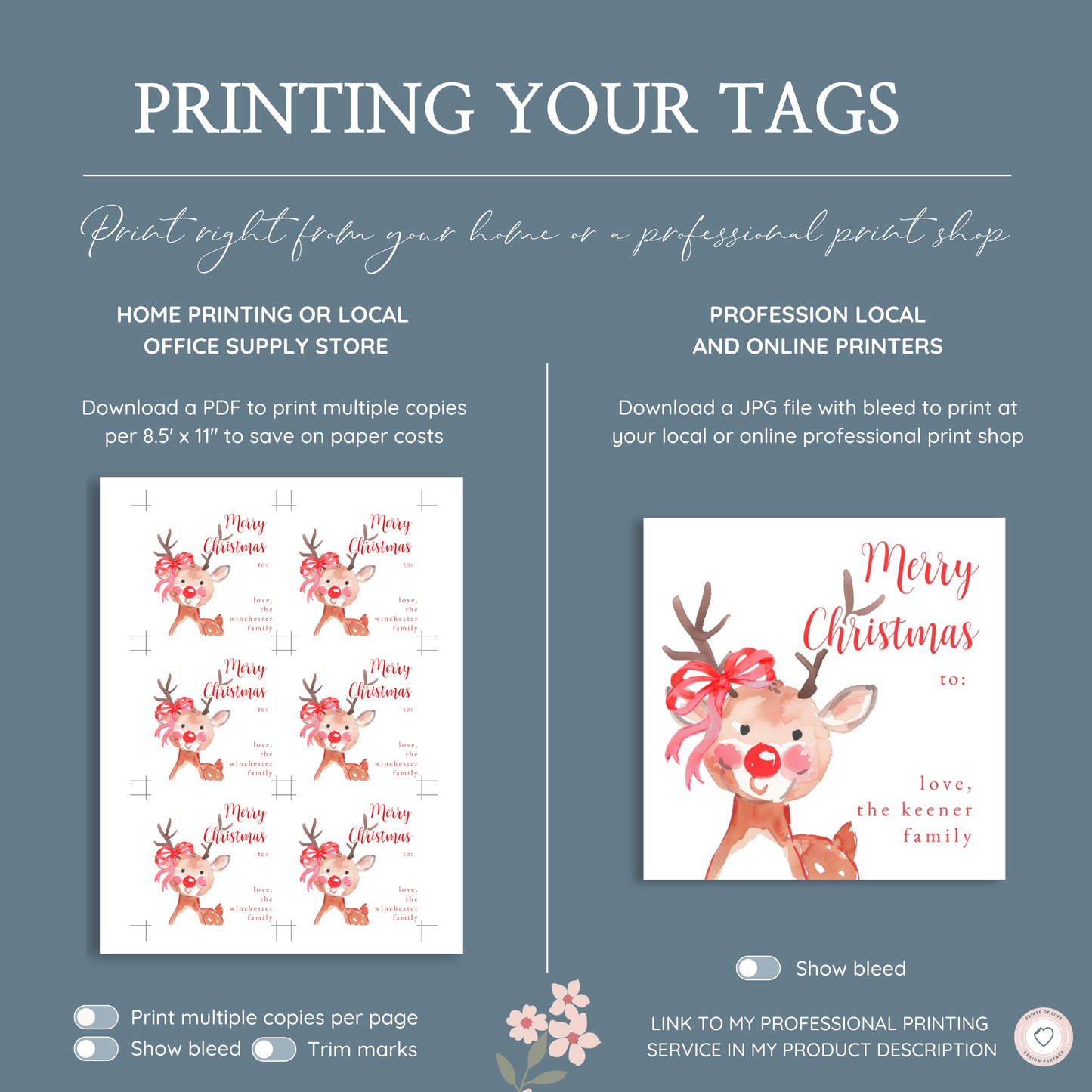 3" Girl Gift Tag
