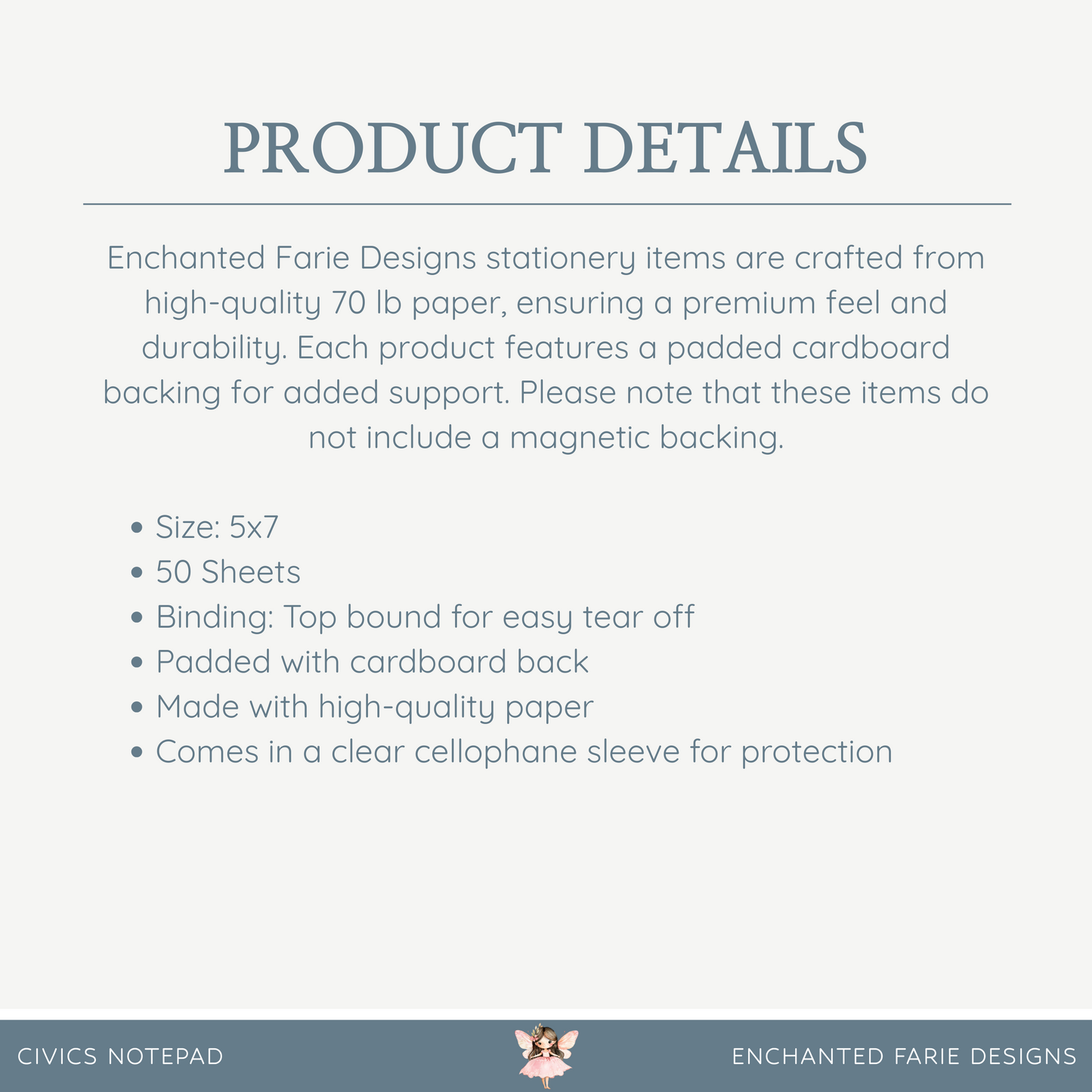 Personalized Civics Teacher Notepad – Government & History School Stationery