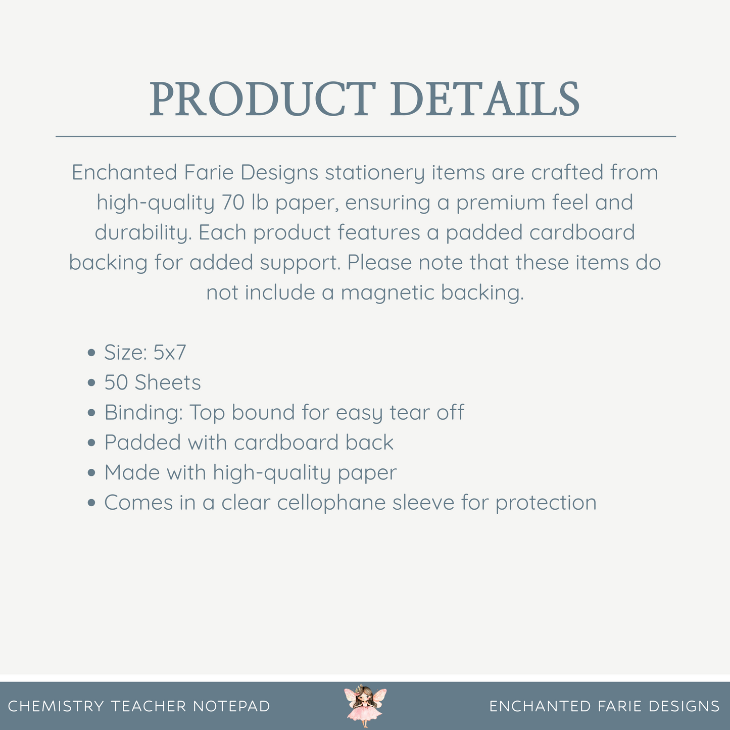 Chemistry Teacher Notepad – Science Stationery, 5 x 7"