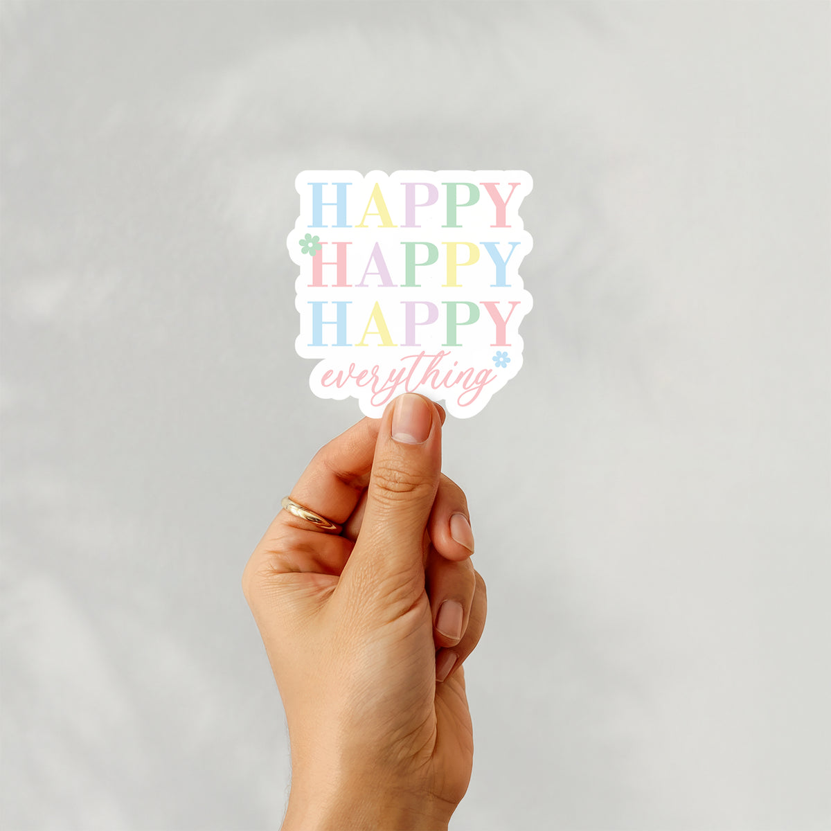 Happy Everything Sticker – Pastel Vinyl Decal