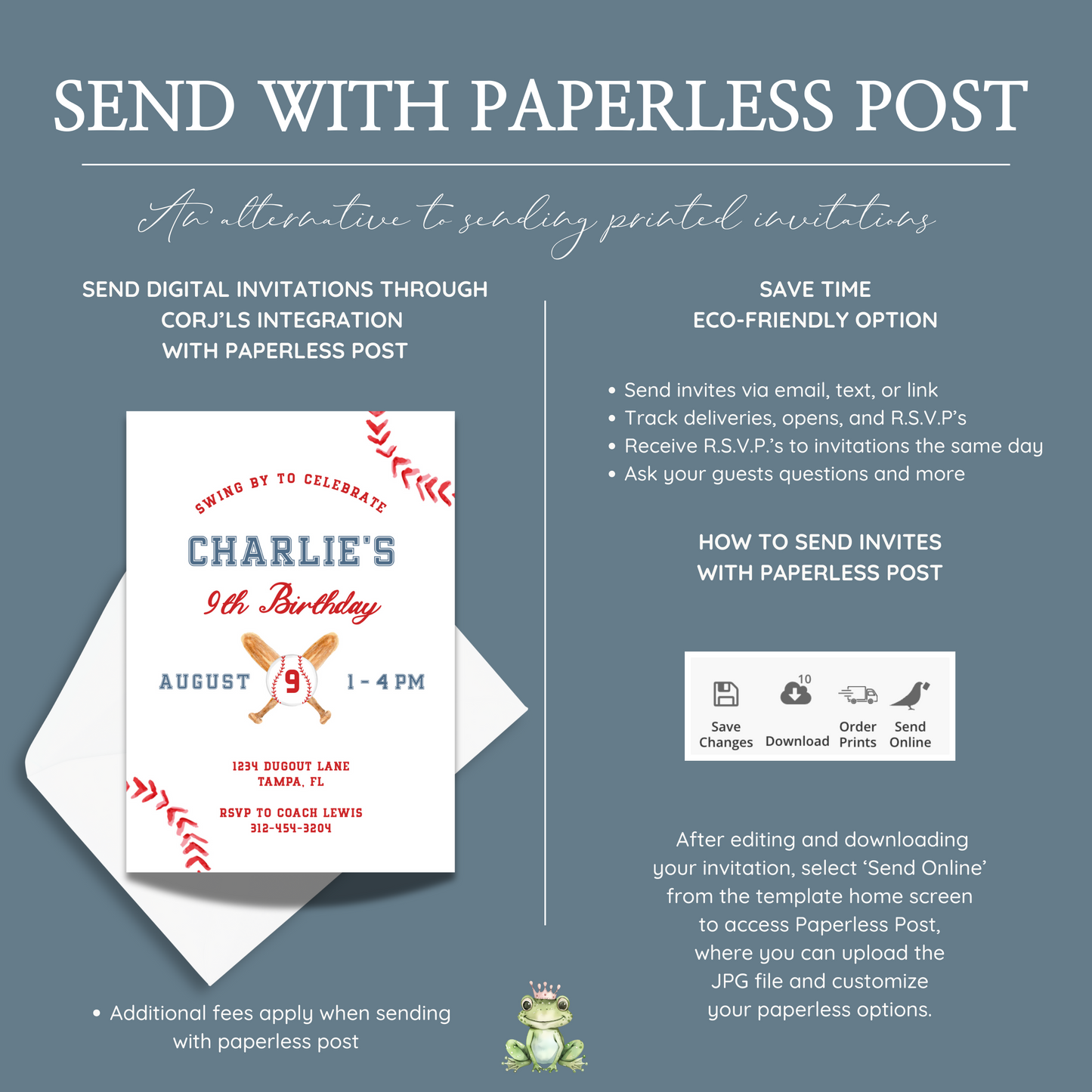 Baseball Boy Birthday Invitation