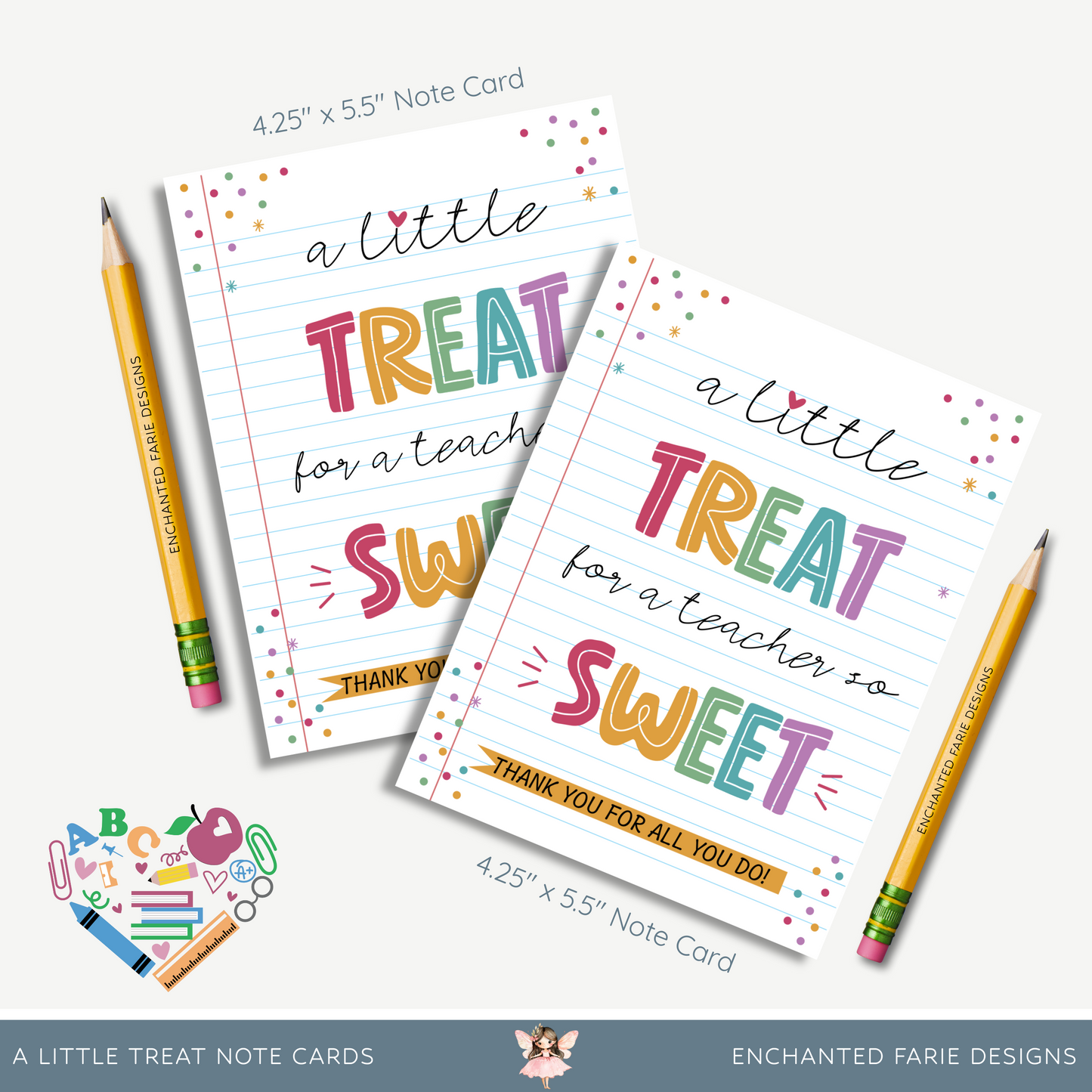 Printable Teacher Thank You Note Card